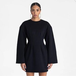 NWT KBB Kahlana  Black Sweatshirt Dress